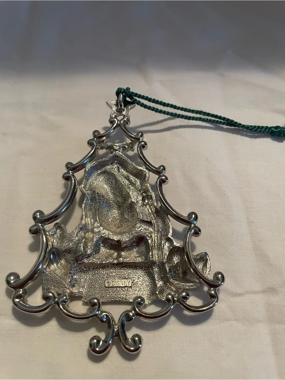 NWOT SilverTone Disney Eeyore Ornament - Holiday Tree Design